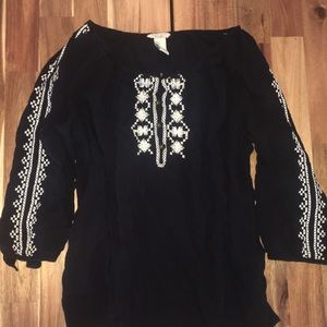 Forever 21, 3/4 sleeve top boho